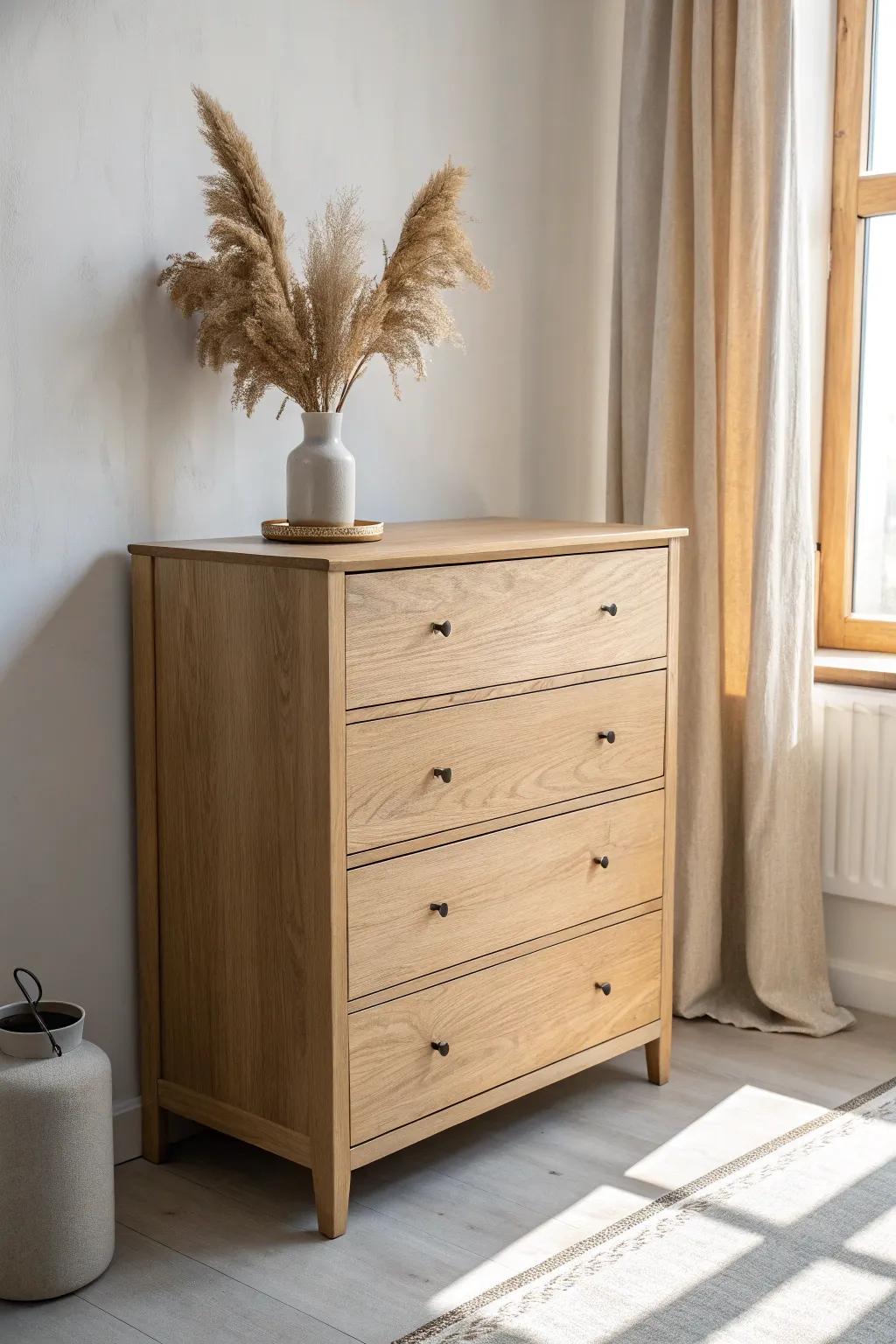 Closed drawers, calm mind: hide baby essentials inside for an instantly serene minimalist nursery.