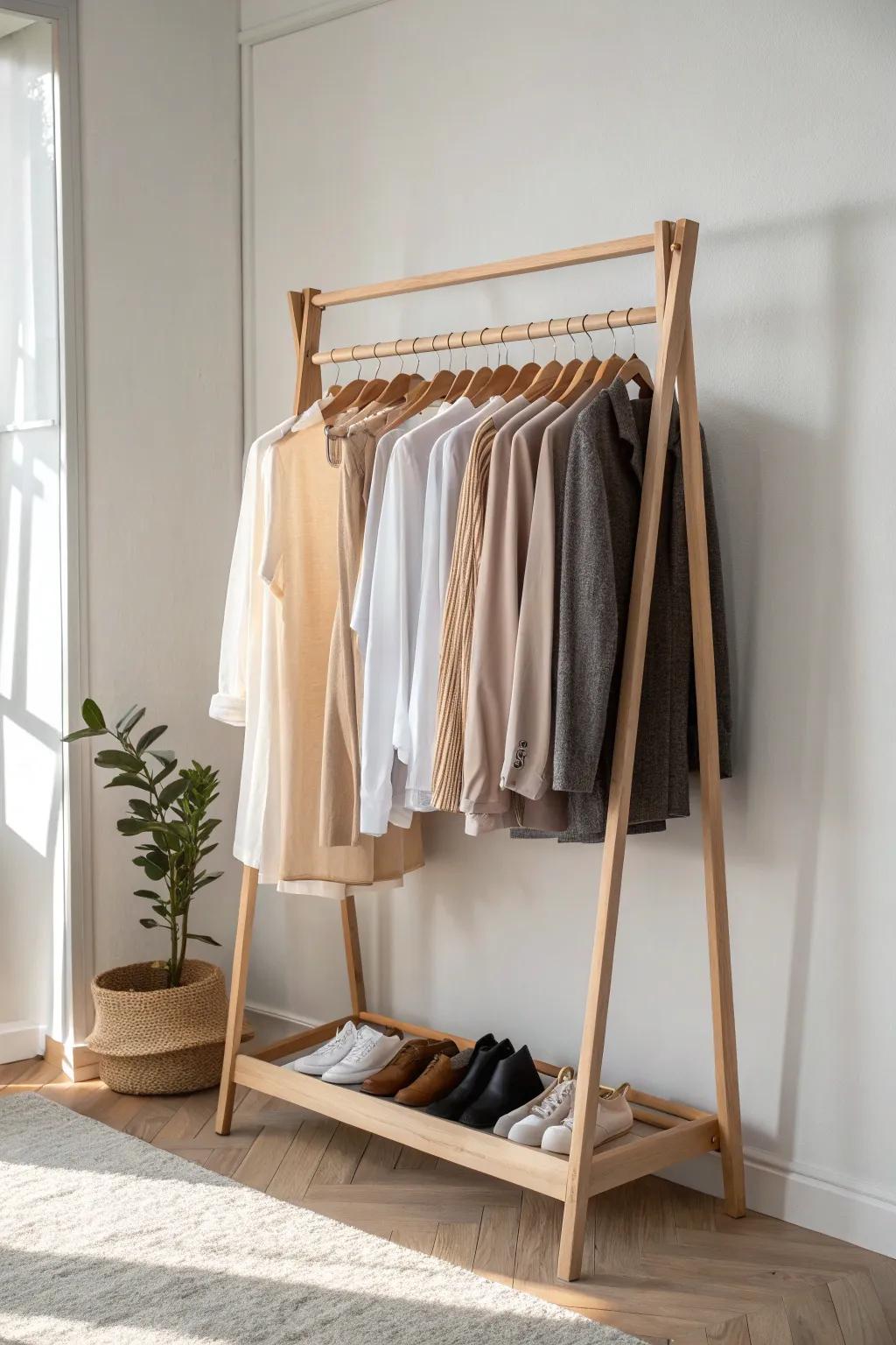 Group by type, then arrange light-to-dark—this simple gradient makes outfits effortless.