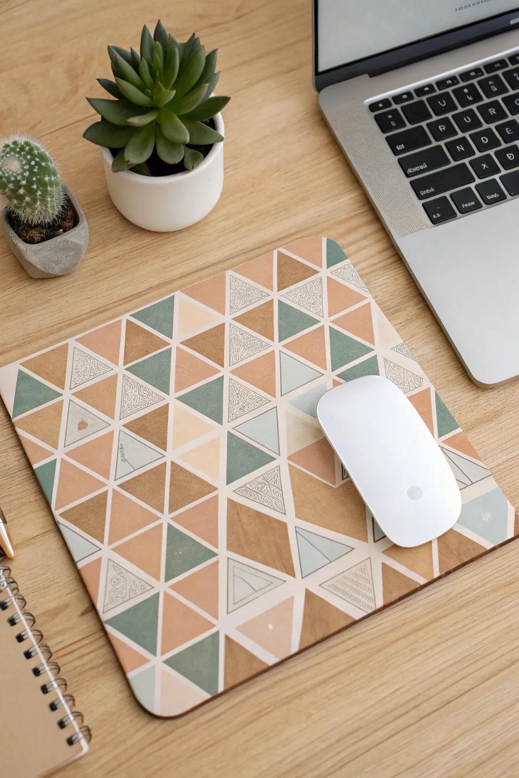 Elevate your workspace with geometric elegance and minimalist charm.