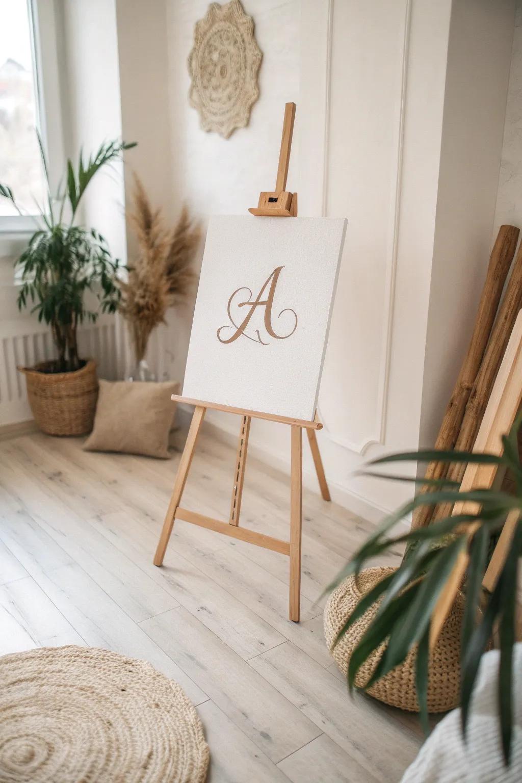 Discover the art of letter painting with minimalist elegance. 🎨✨