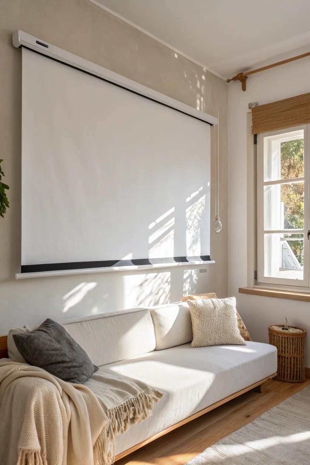 A low sofa line makes your projector wall feel bigger—clean sightlines, zero blocked screen.