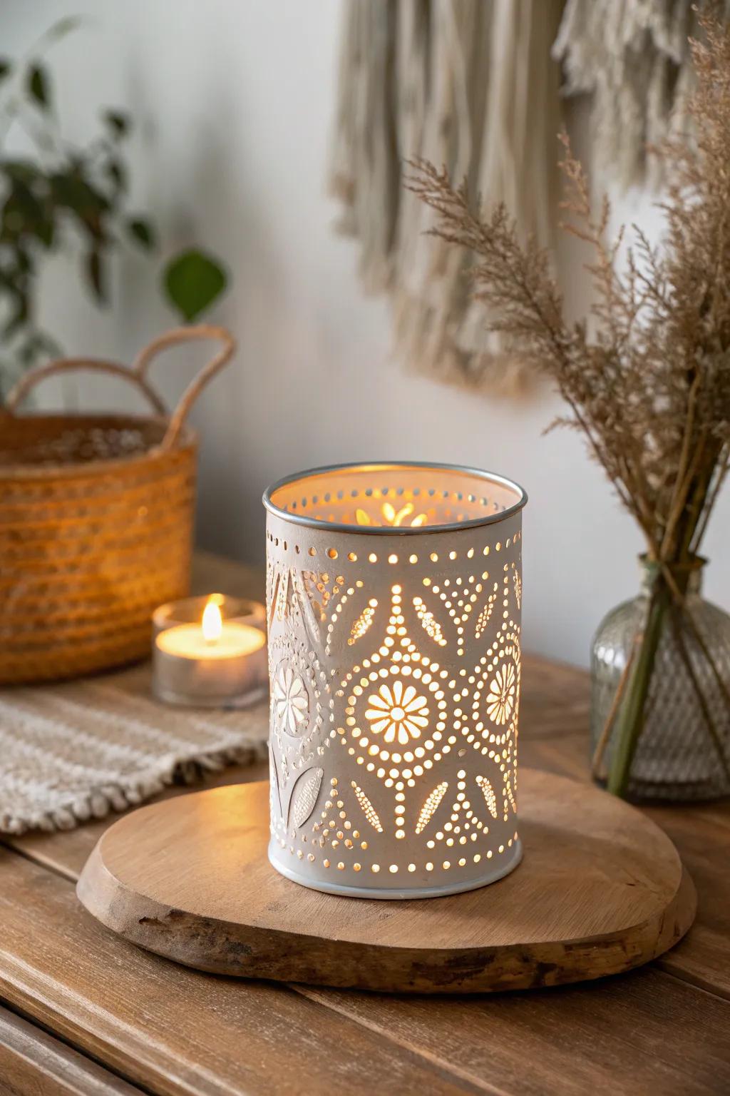 Transform your space with the warm glow of handcrafted tin can lanterns.