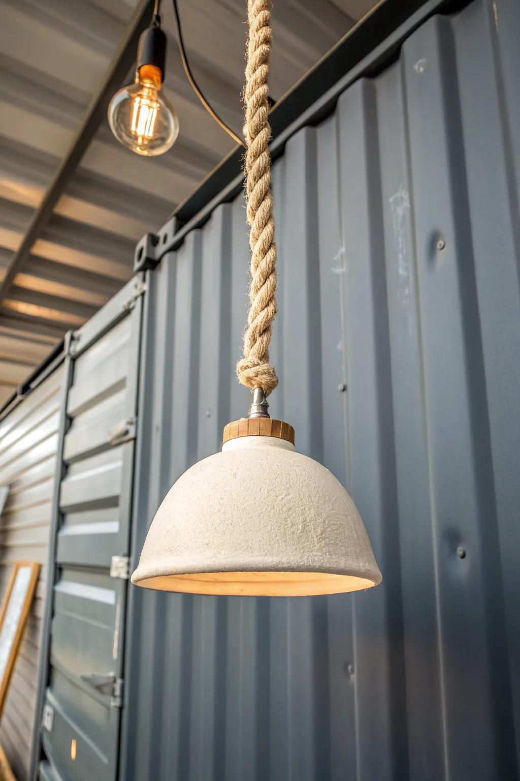 Instant container glow: a plug-in pendant for flexible, no-wiring lighting setups.