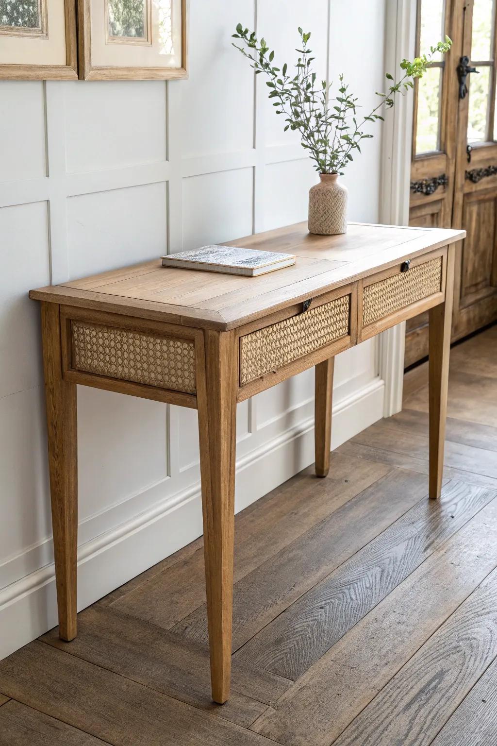 Slim in the hallway, dinner-ready in minutes—an expanding console table that saves serious space.