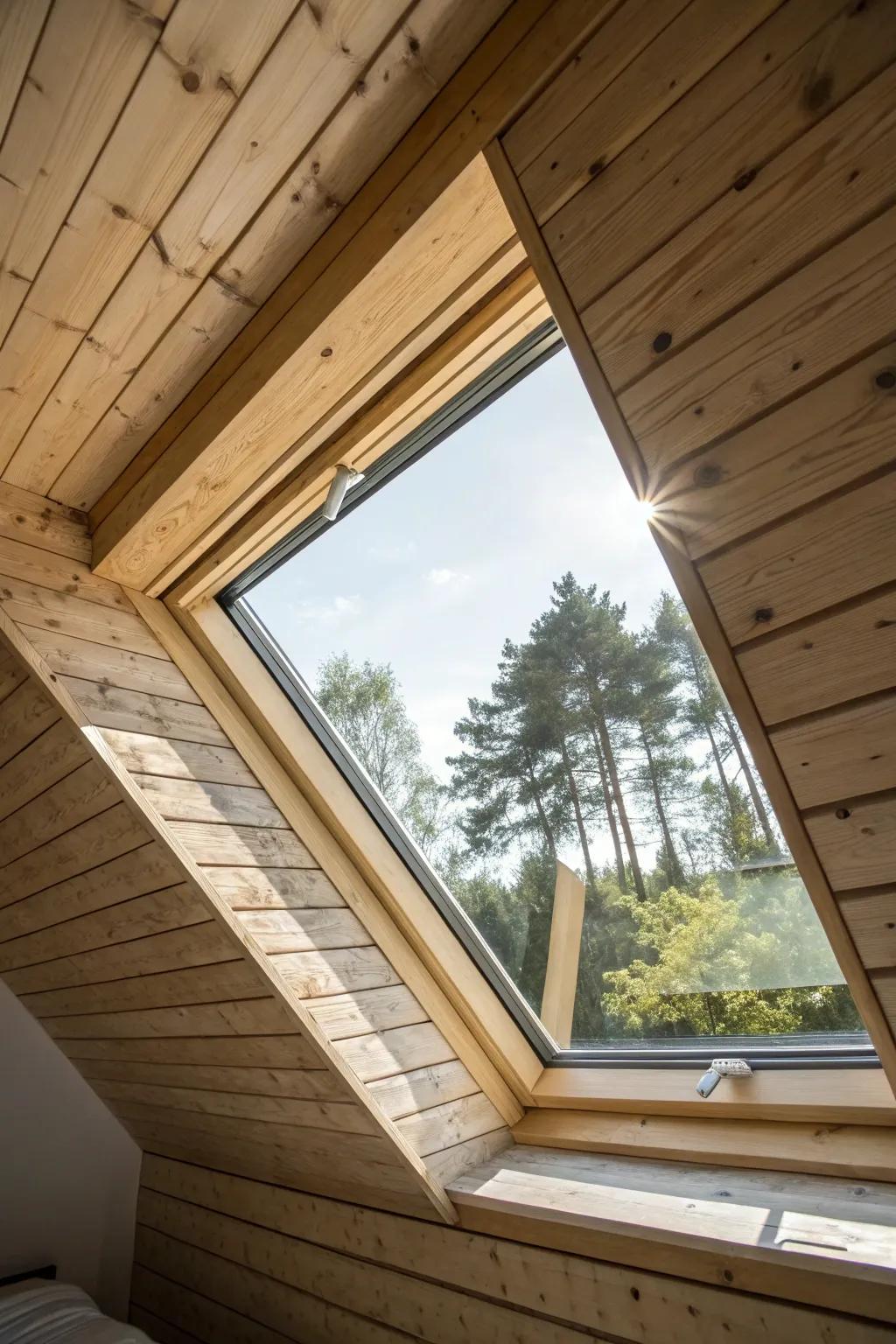 A single skylight can flood a tiny house with bright, happy light—especially over key zones.