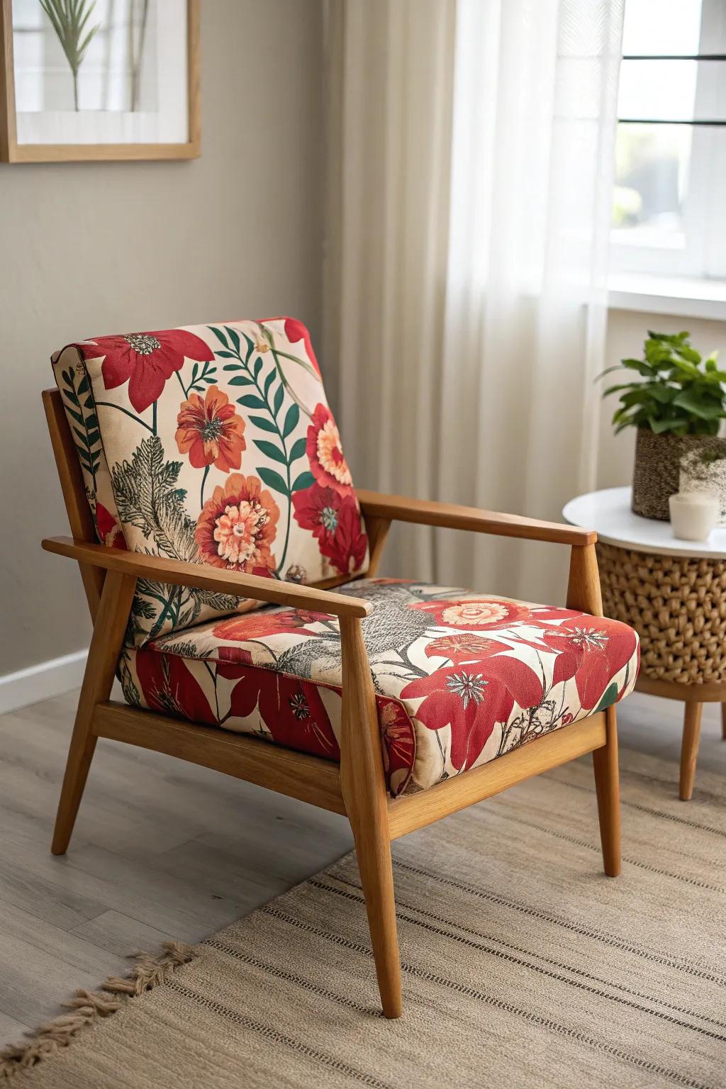 Transform your space with an artistic fabric swap—where minimalism meets vibrant expression.