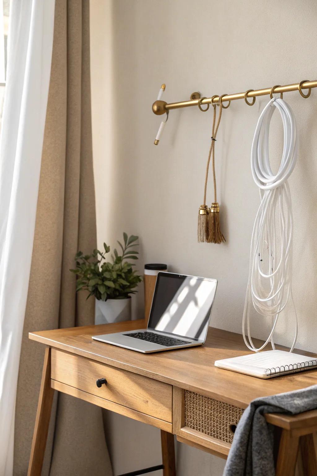 Transform chaos into calm with stylish cable organization.