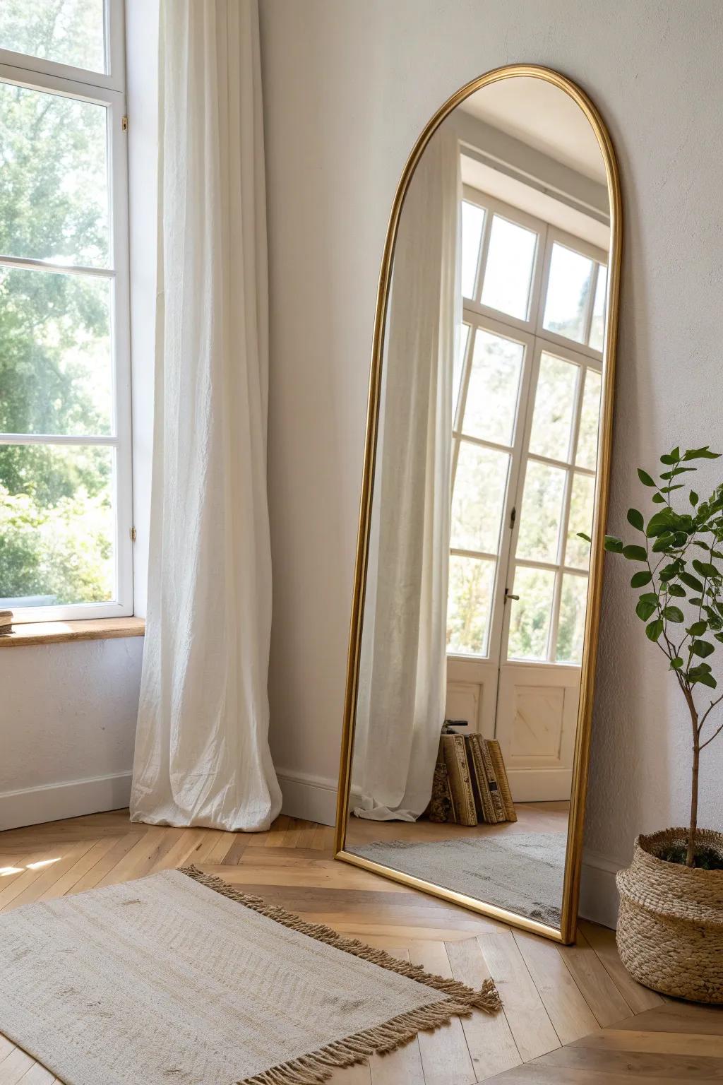 Place a large mirror opposite the window to bounce light and make your ADU feel bigger.