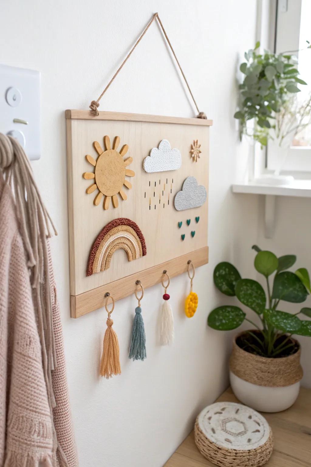 Engage little explorers with a charming weather watch station—where learning meets play in natural beauty.