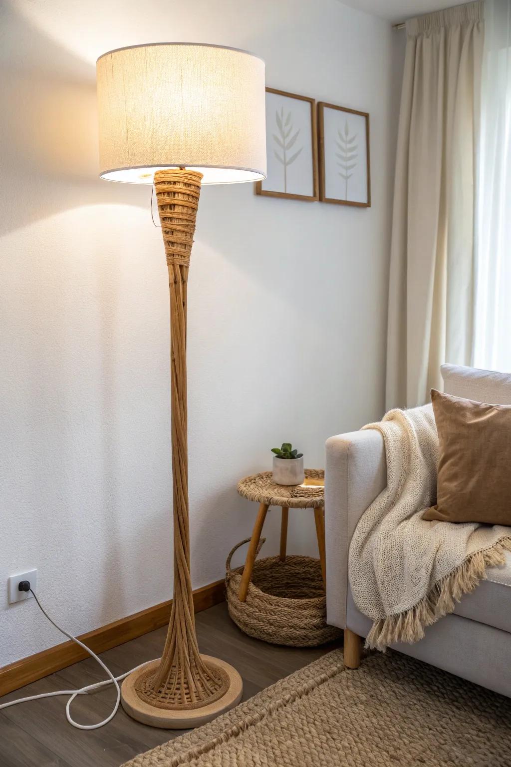 Uplighting that bounces off the ceiling for a soft, cozy glow that makes small rooms feel taller.