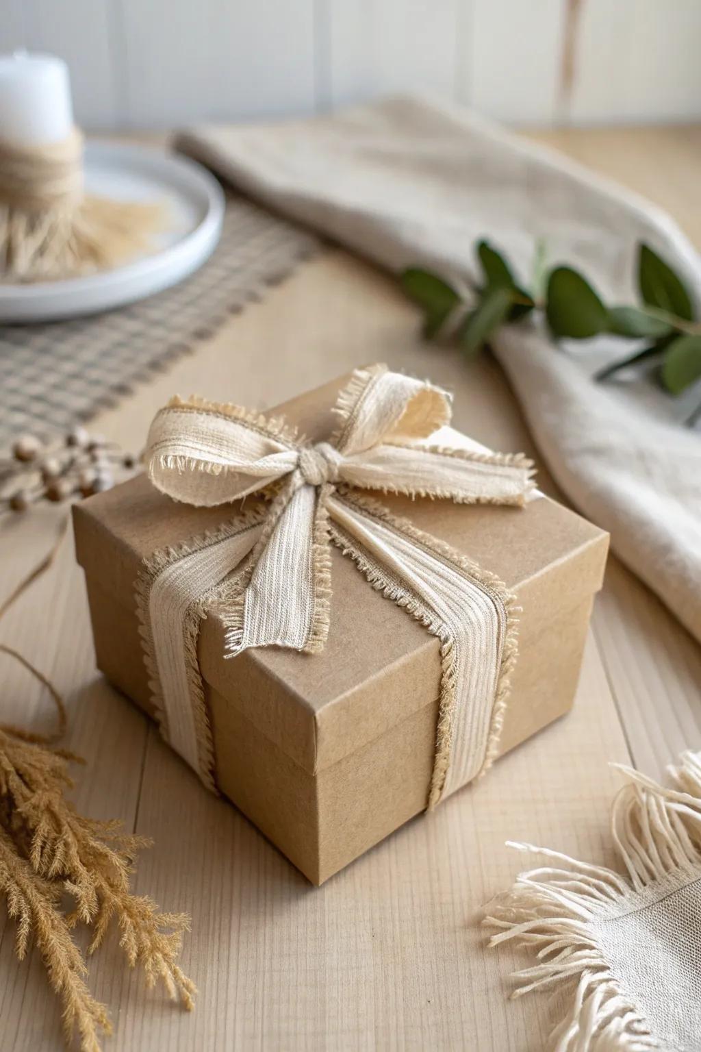Turn a plain box into a keepsake with a full ribbon wrap and one big, beautiful bow.