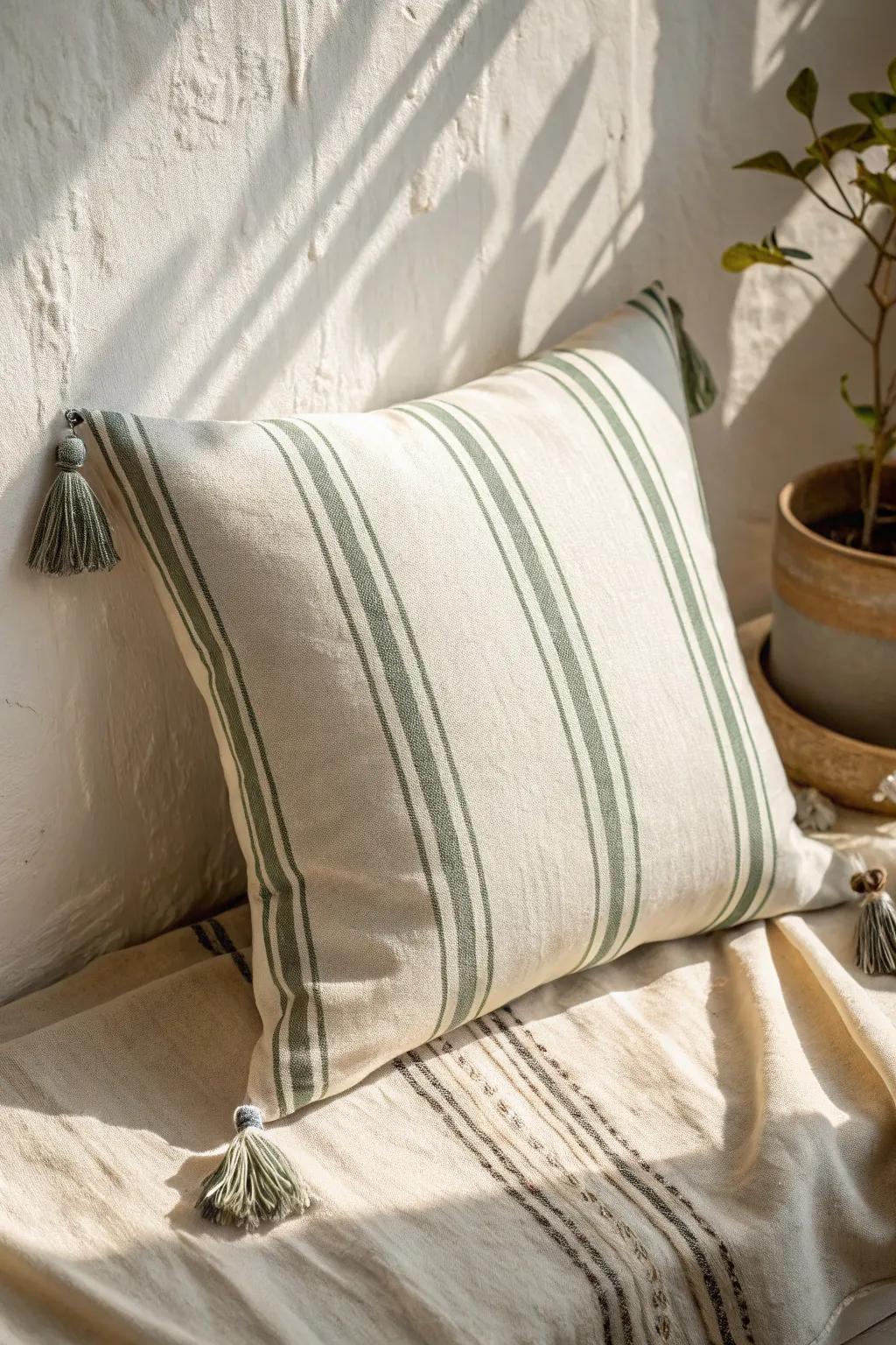 No-sew pillow cover hack: turn a pretty dish towel into a luxe cushion—fast and budget-friendly.