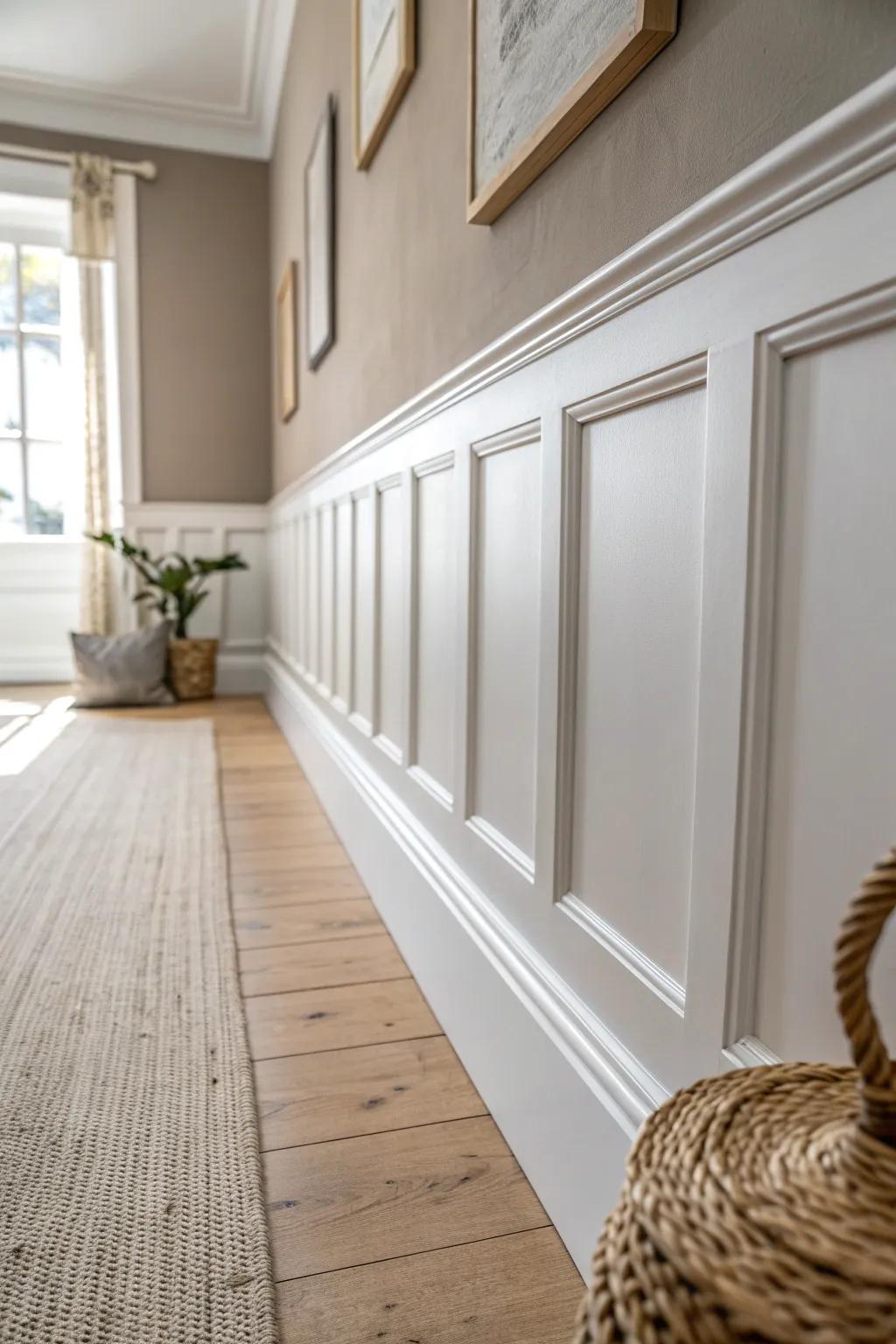 Two-tone walls with a crisp chair rail: adds structure and hides scuffs in style.