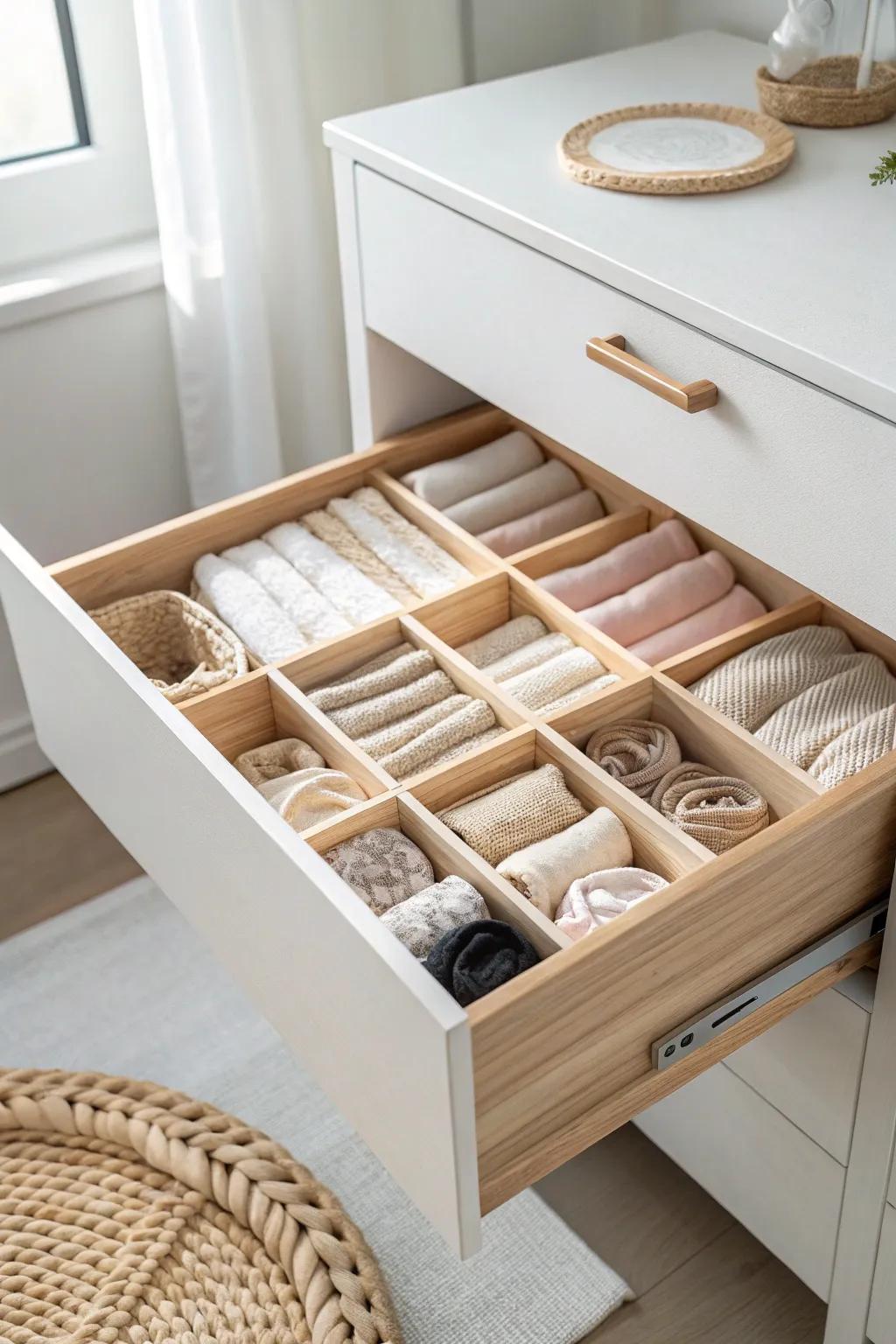 Mini divisores de cajón: cada par en su lugar y cero caos entre lavados.