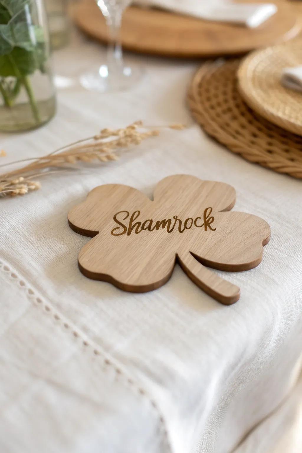 Add a personal touch of luck to your table with these exquisite shamrock coasters.