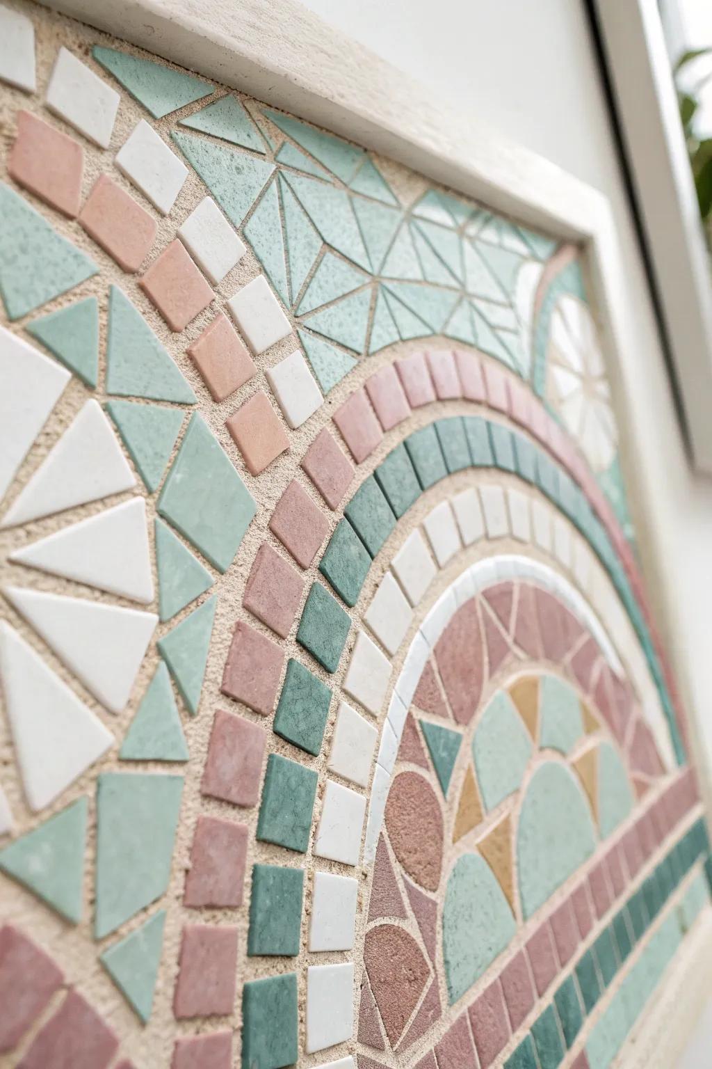 Transform your space with the elegance of abstract geometric mosaics—where simplicity meets artistic flair.