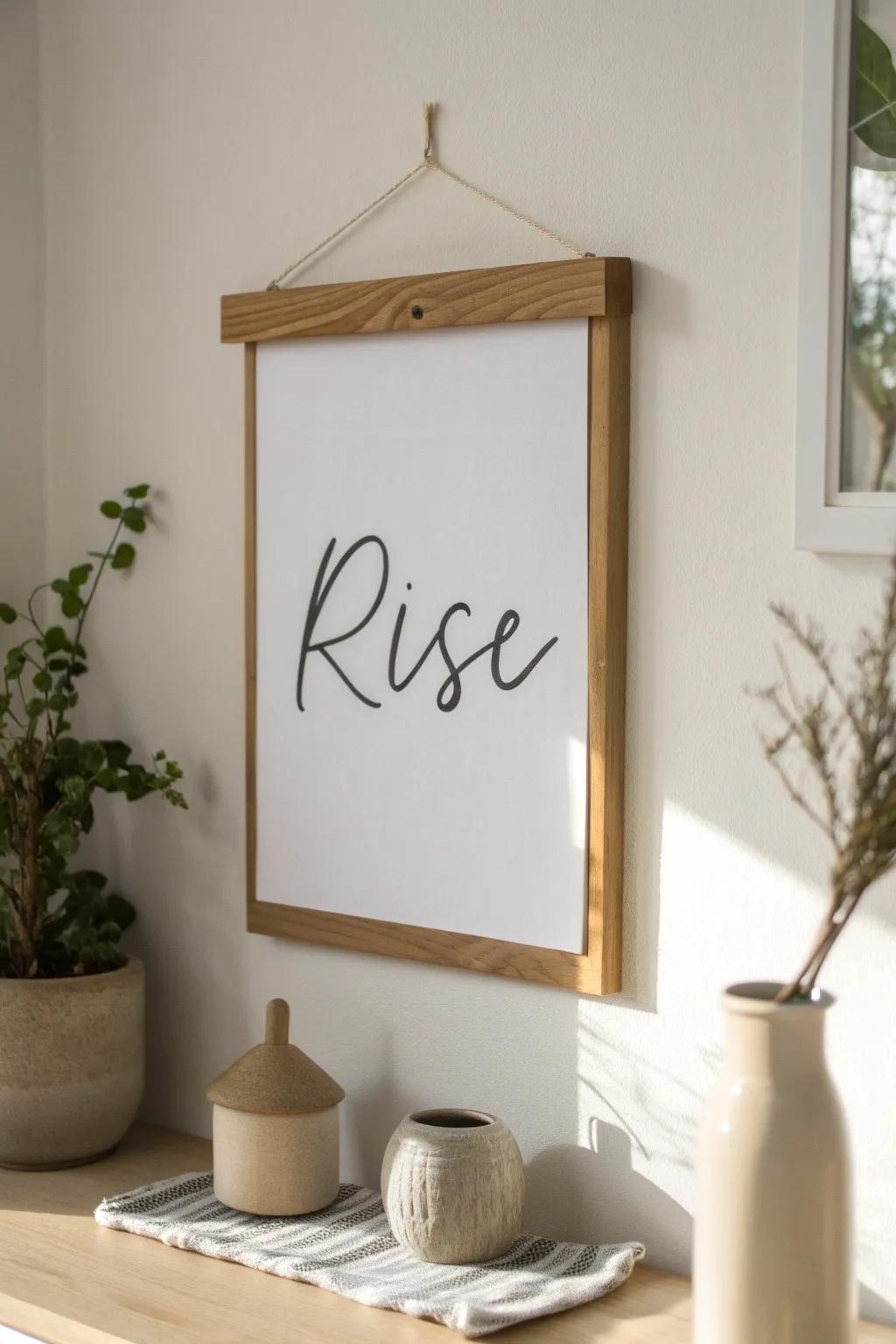 Elevate your space and spirit with the elegant simplicity of 'Rise'.