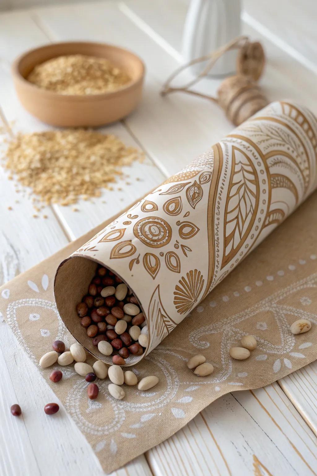 Create the soothing sounds of rain with this charming DIY rainstick!