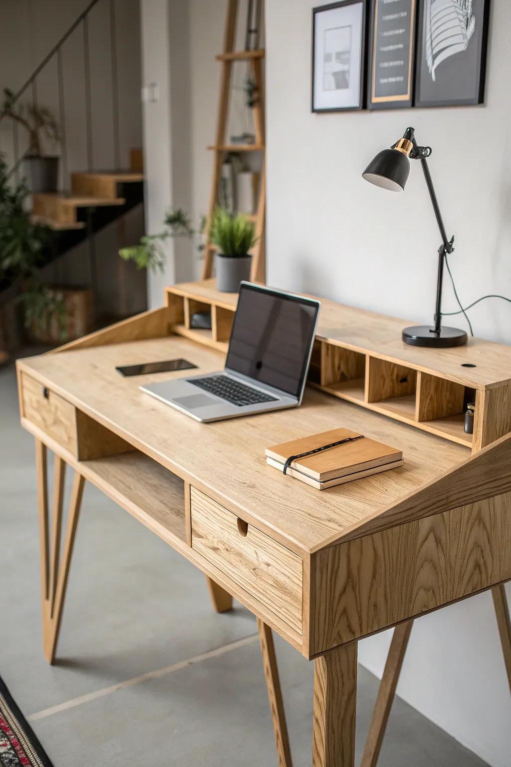 Embrace versatility with this expertly crafted modular plywood desk, perfect for dynamic and stylish workspaces.