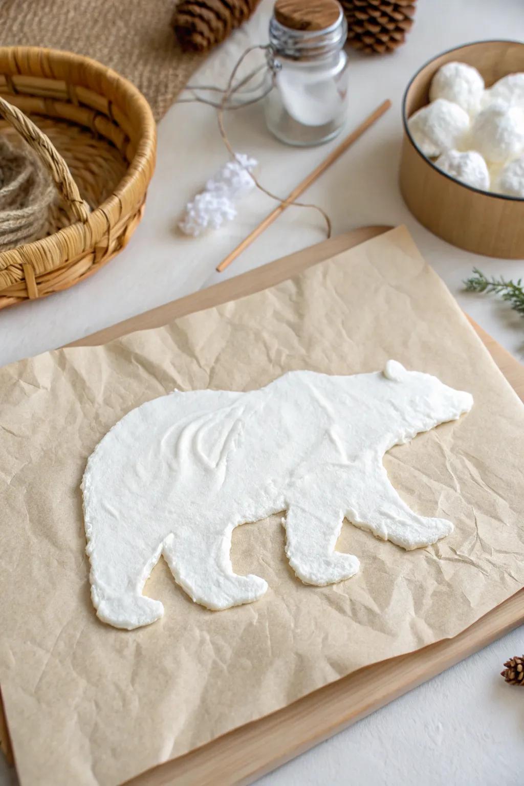 Bring winter wonder to your preschool crafts with this fluffy polar bear art!
