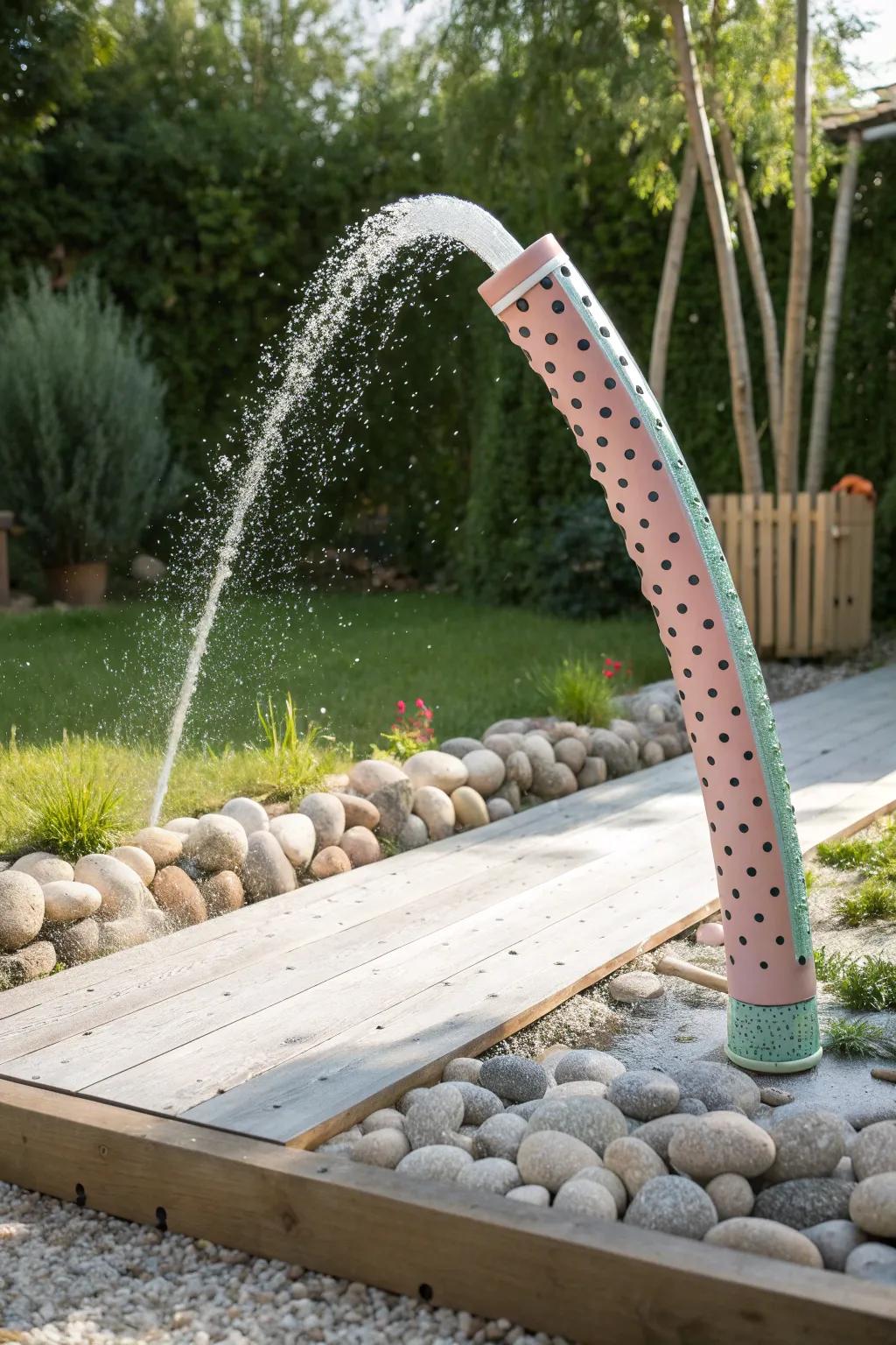 Innovative garden hydration: Transform your pool noodle into a charming DIY sprinkler!