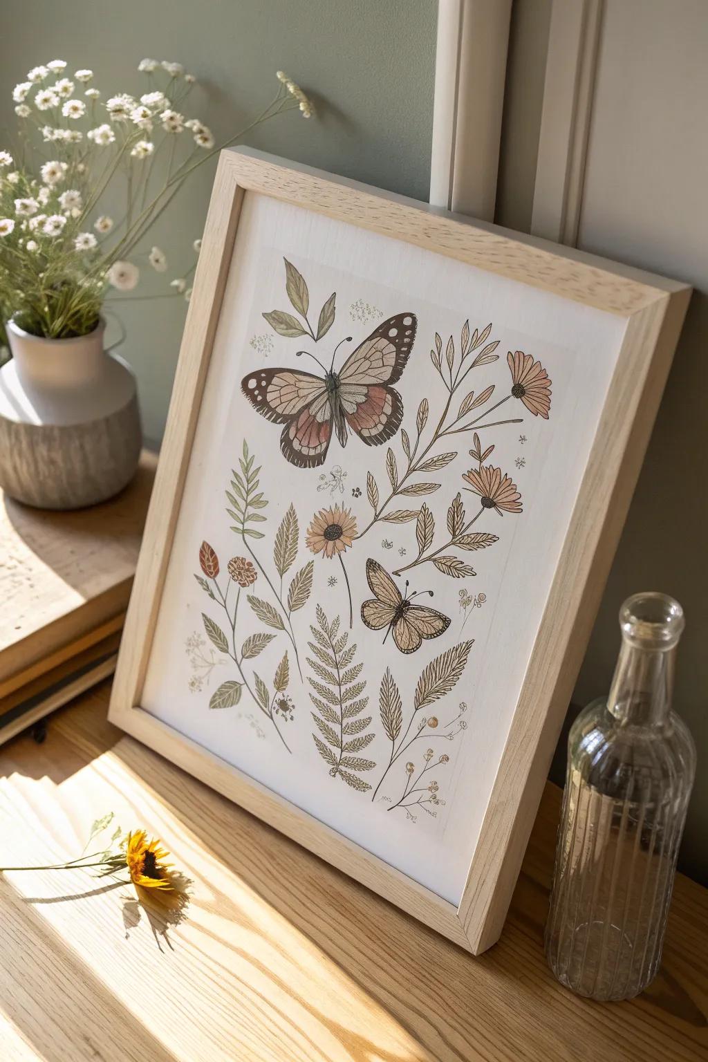 Embrace nature's artistry with these enchanting butterfly prints—where simplicity meets natural beauty.