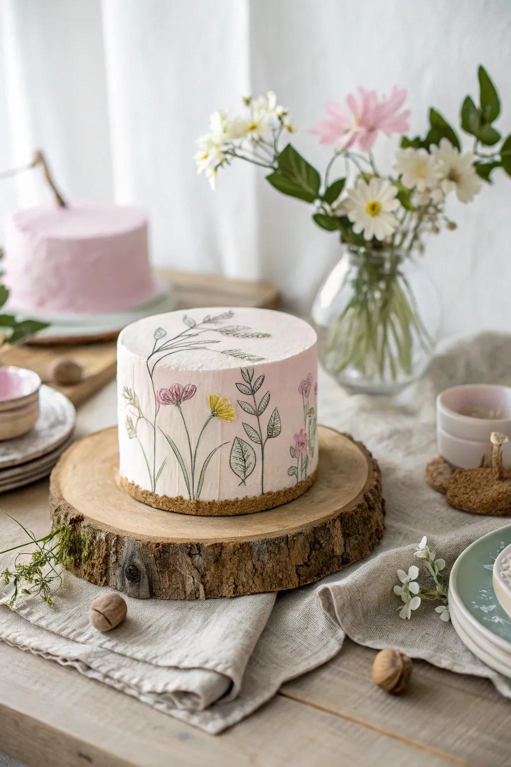 Crafting delicious creativity: A minimalist masterpiece in edible art.