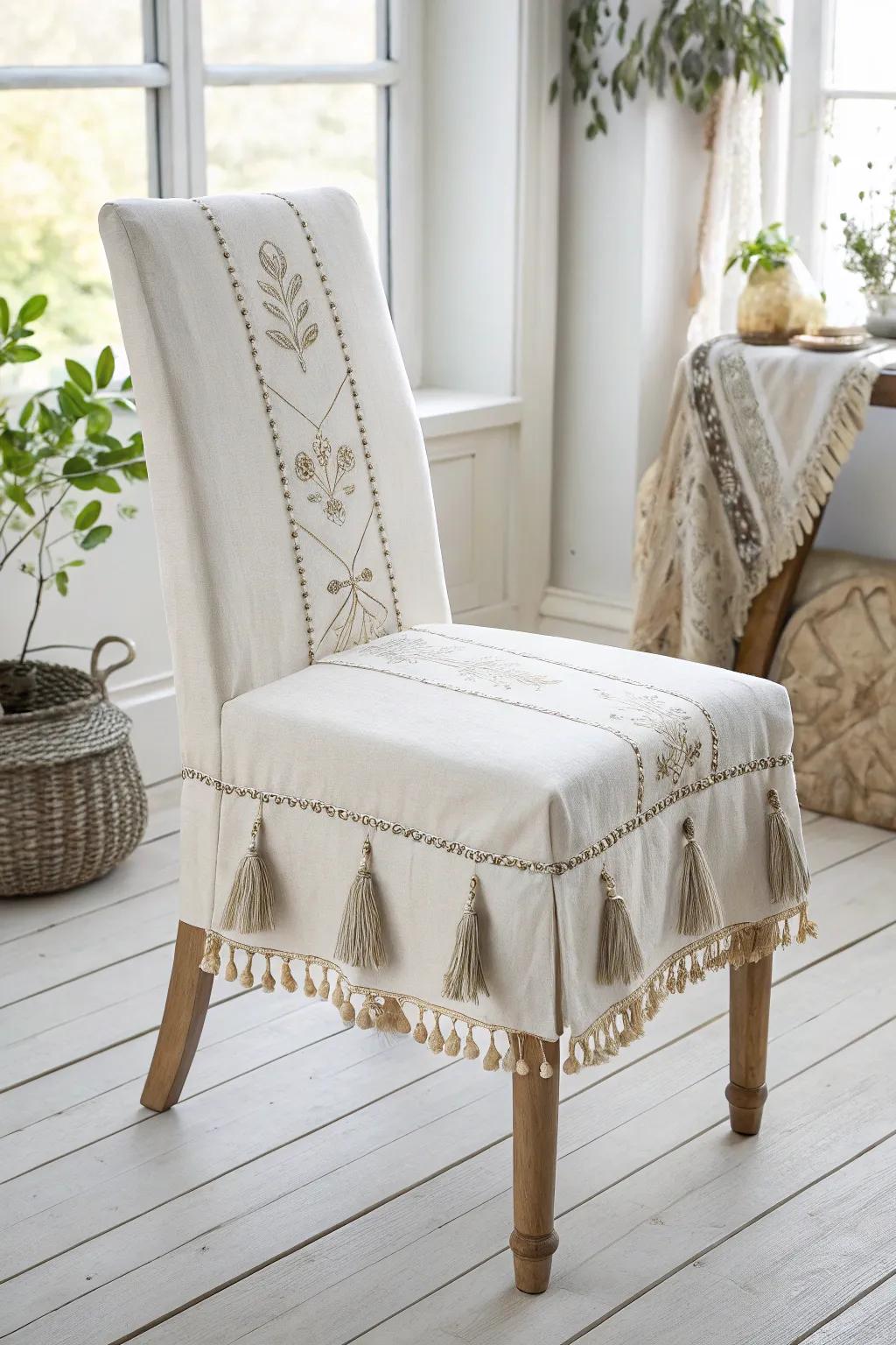 Transform your dining space with chic slipcovers for a fresh, on-trend look every season.