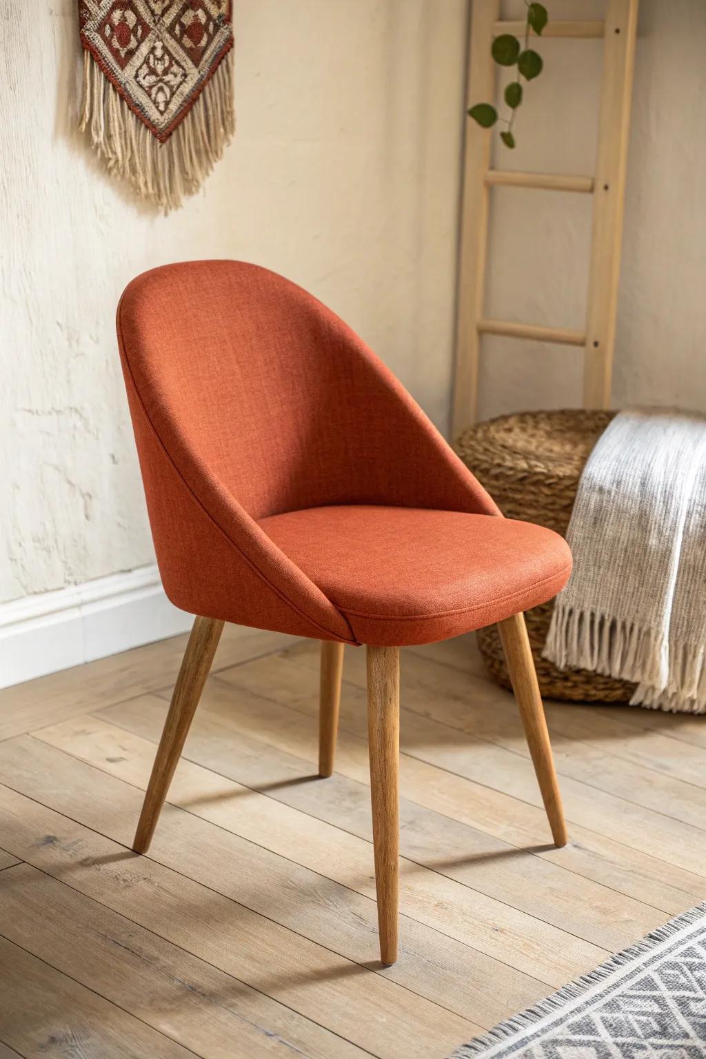 Leggy furniture reveals more floor—instantly making a 1-bedroom feel lighter and larger.