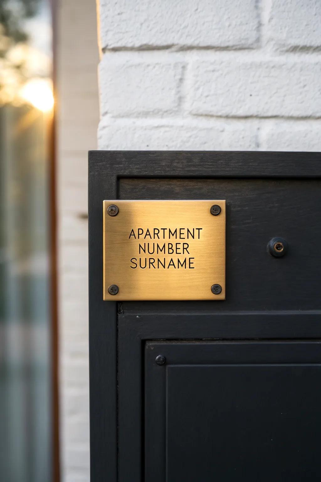 Match your mailbox sign to your door sign for a calm, coordinated, high-end entry.