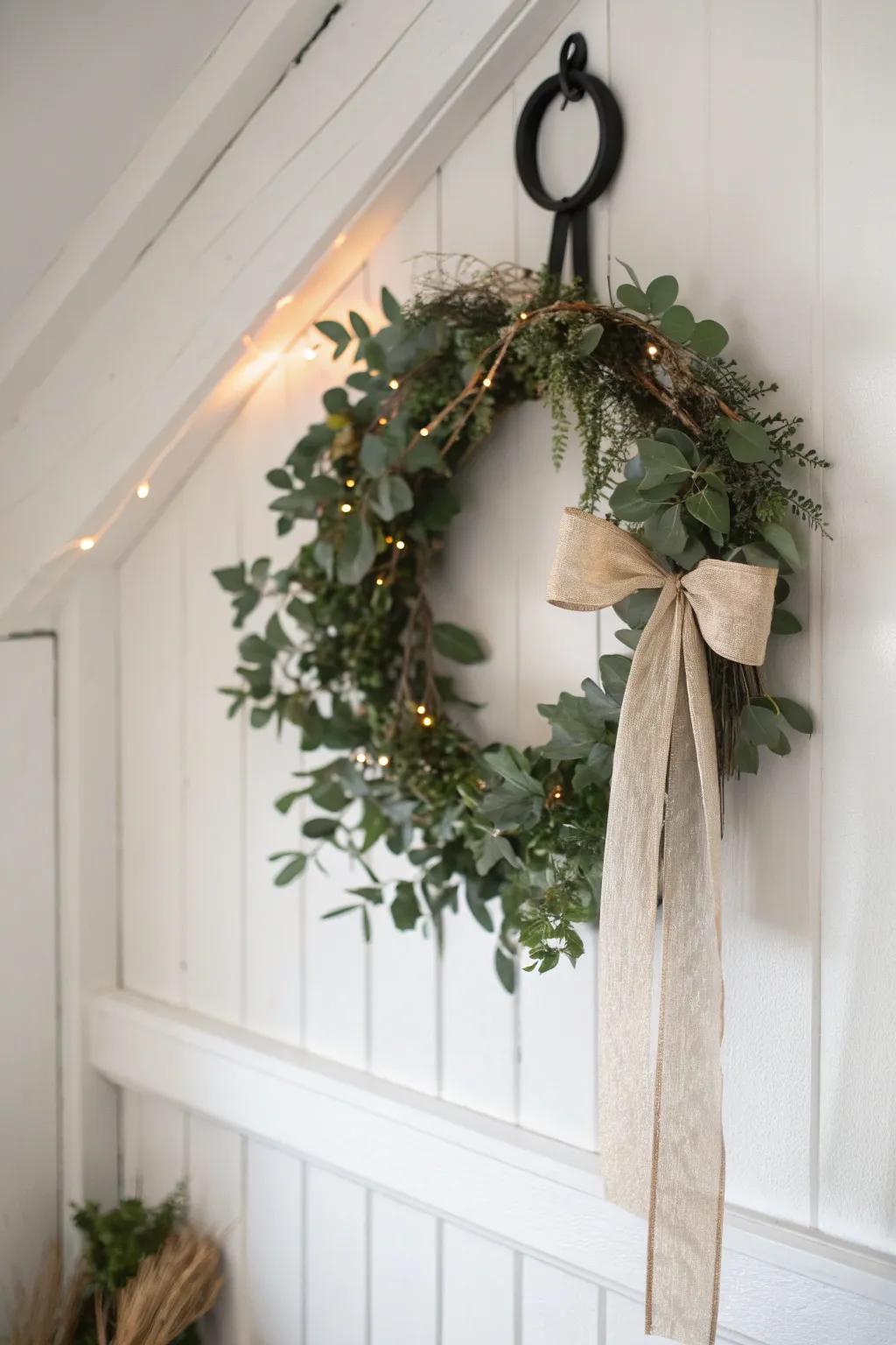 Protect delicate décor: hang wreaths and fairy lights on sturdy hooks for easy attic storage.