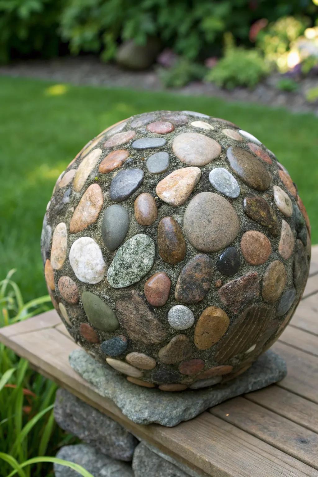 Transform your garden with this nature-inspired rock sphere, a true testament to craftsmanship.