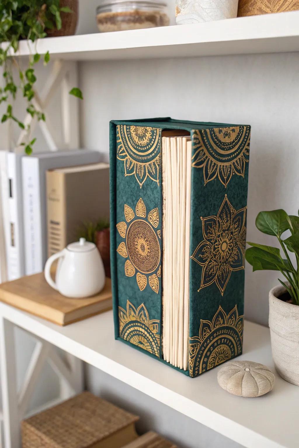 Discover the hidden charm of upcycled book boxes – a stylish secret for your bookshelf.
