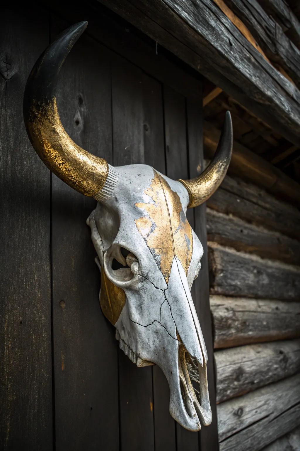 A modern twist on tradition: Craftsmanship meets contemporary style with metallic accents.