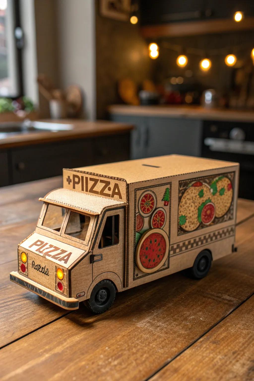 Delivering Style: A handcrafted miniature pizza truck that’s a feast for the eyes.