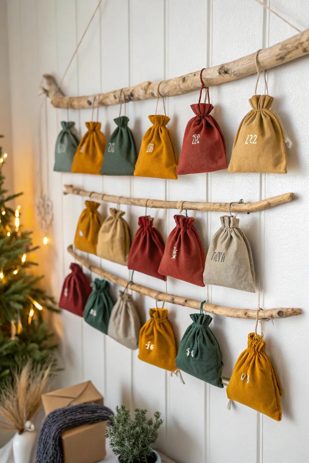 Countdown in style with a DIY advent calendar that's as beautiful as it is festive. 🌿✨