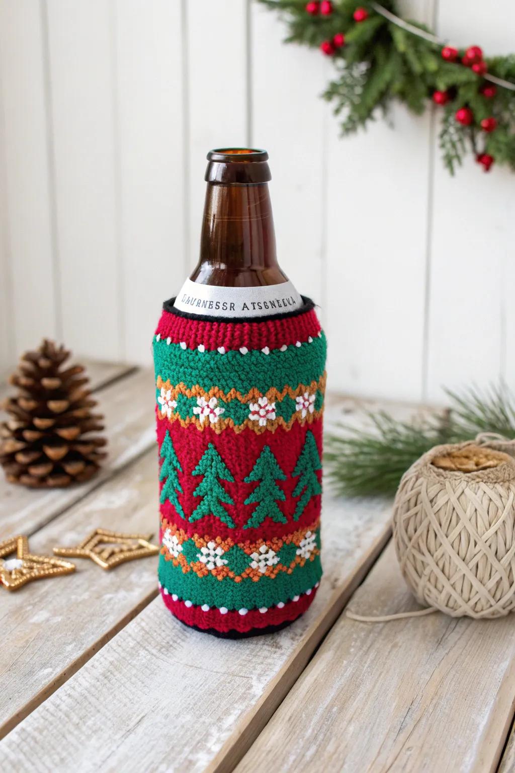 Craft your holiday cheer with these charming ugly sweater koozies – the perfect blend of quirky fun and artisanal beauty!