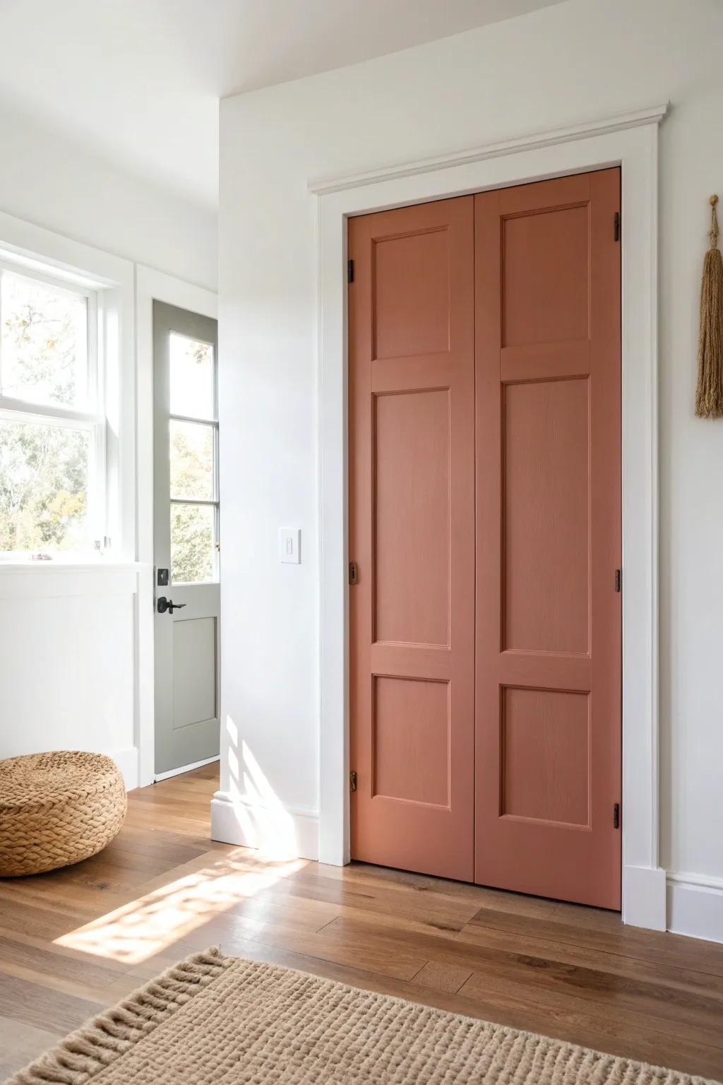 Shaker-style panel closet door: simple trim details that add instant custom charm.