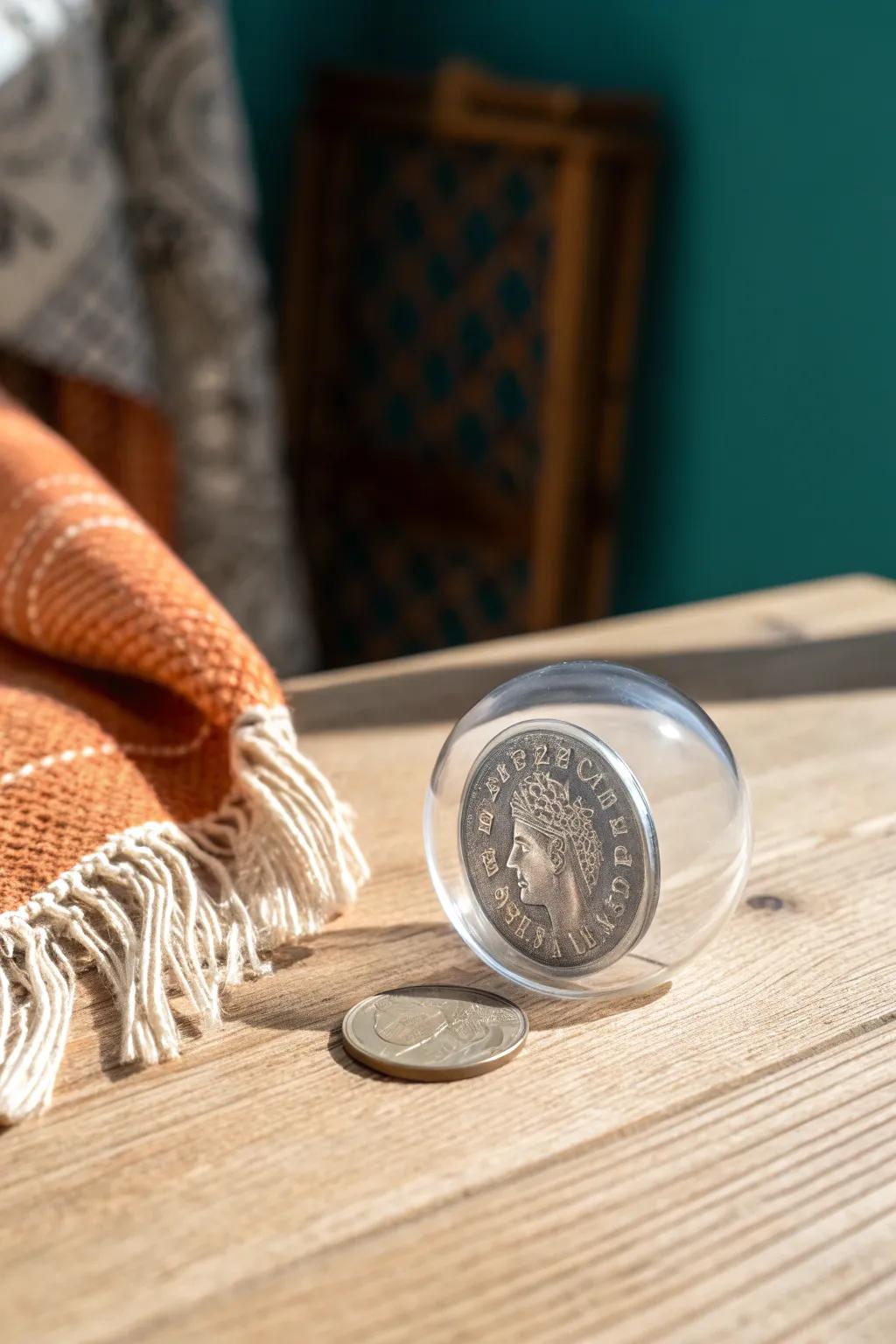 Hard coin capsules keep treasured coins scratch‑free—perfect protection without clutter.