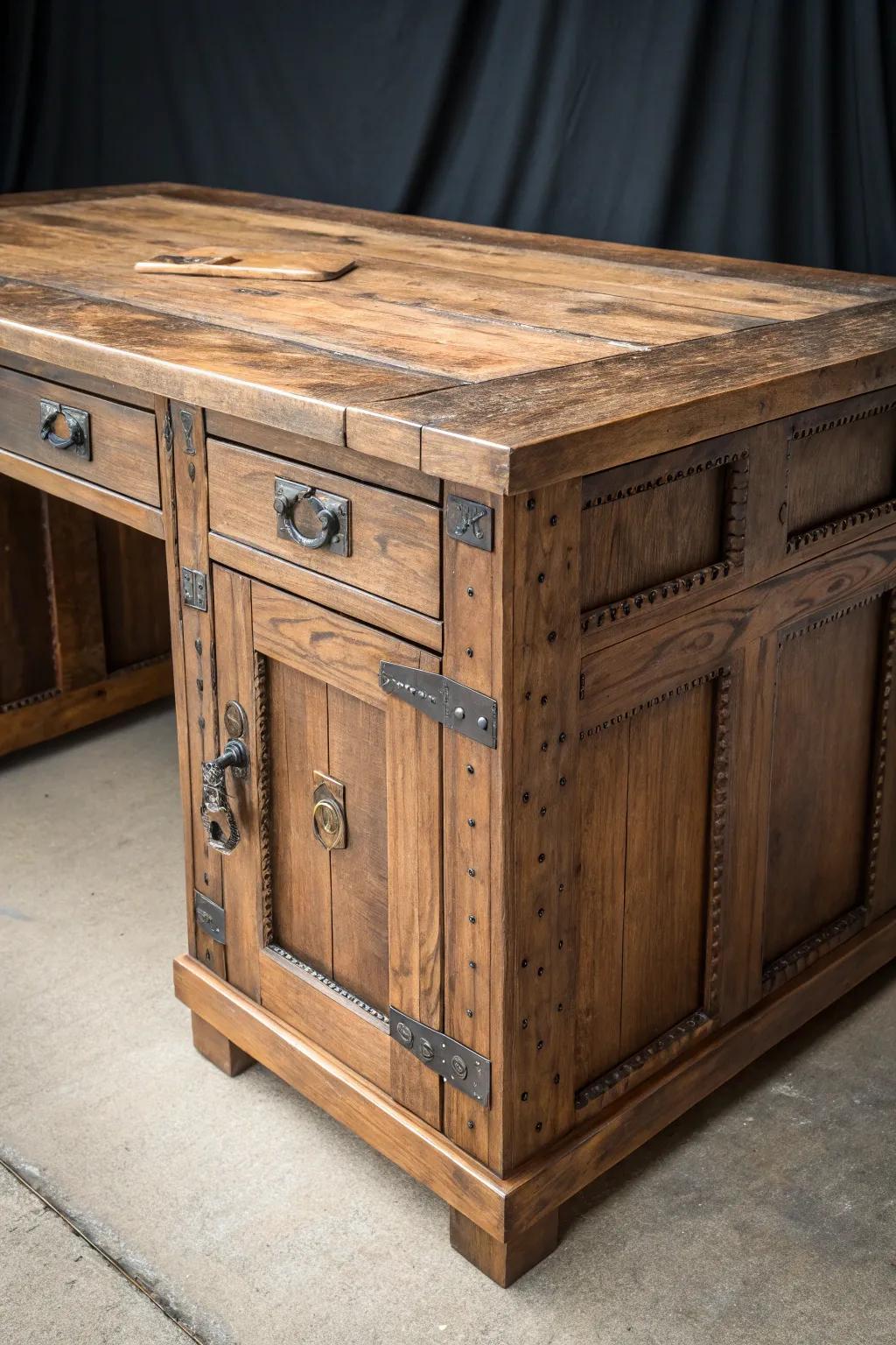 Transform your workspace with this unique upcycled door desk—where budget meets brilliance.