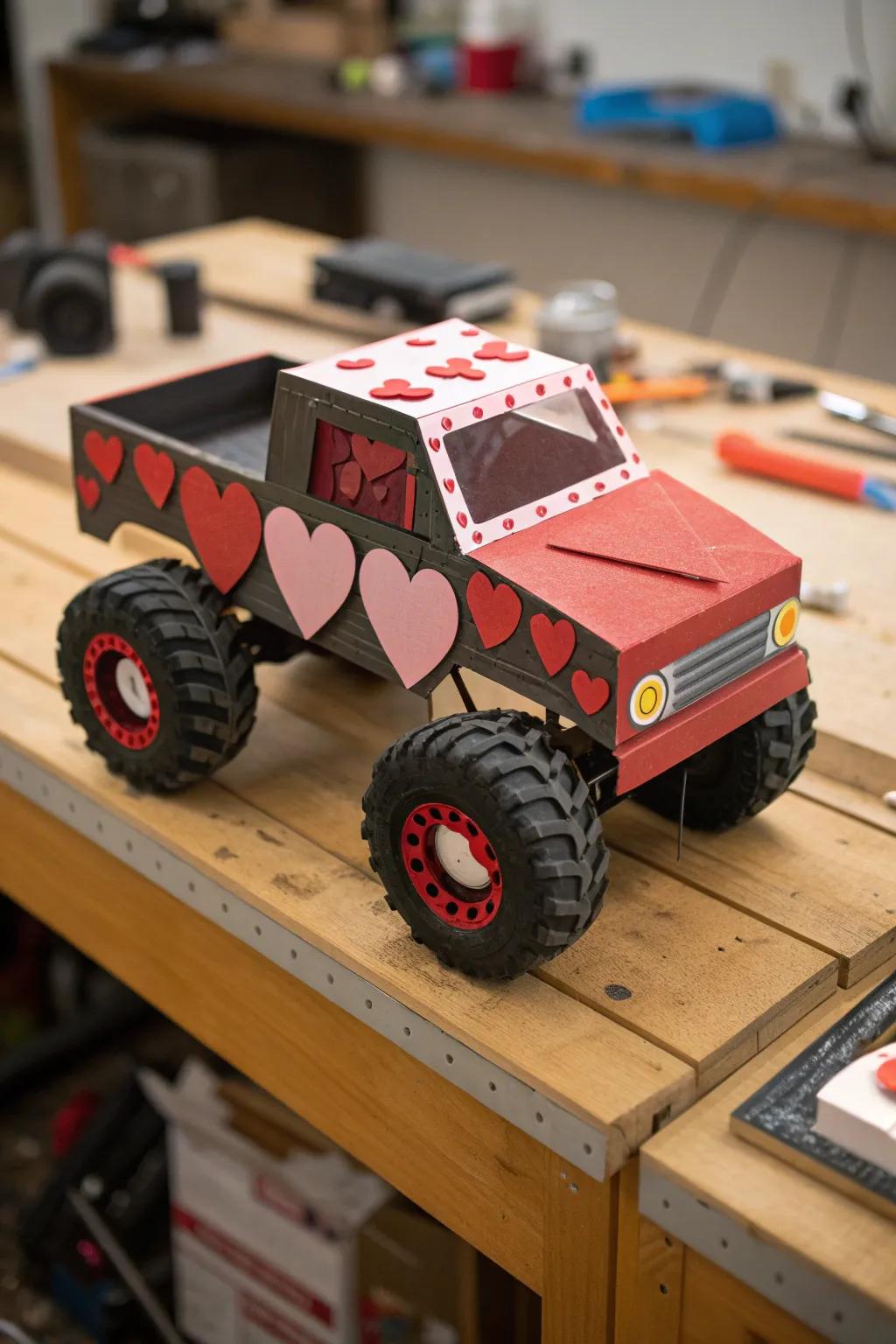 Fuel your Valentine's Day with this rugged DIY monster truck box, where craftsmanship meets heartfelt creativity.