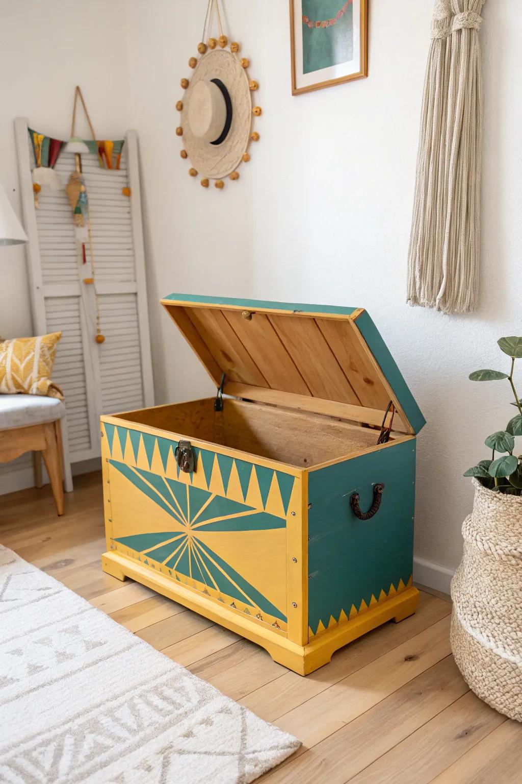 Transform old treasures into vibrant toy storage with a splash of color and creativity!