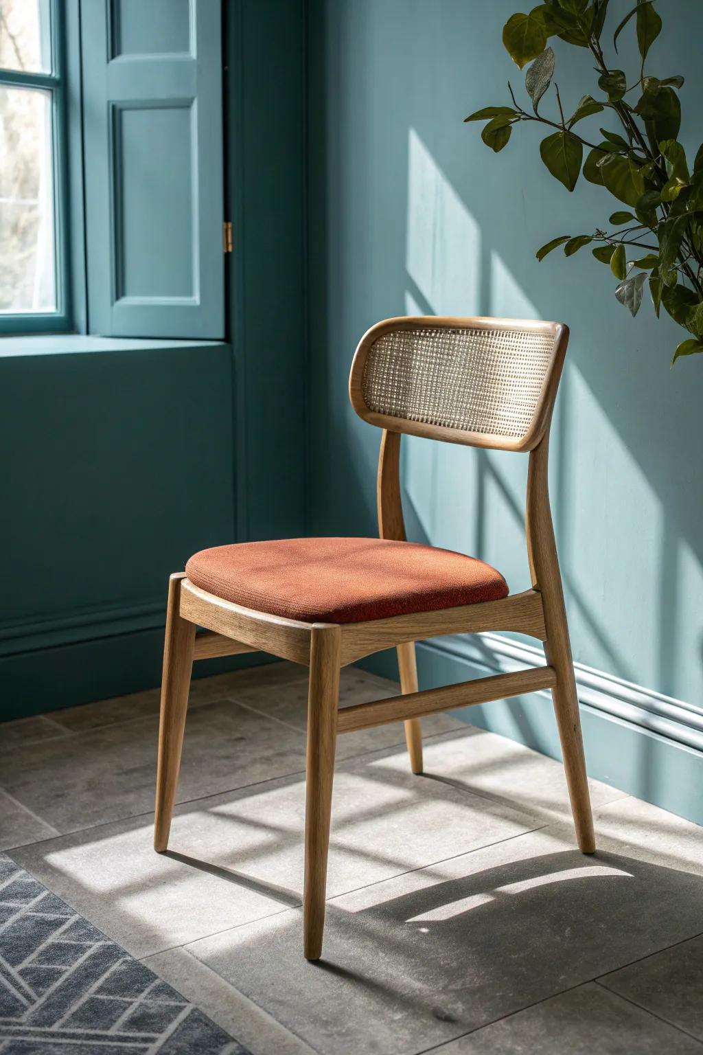 One chair, two roles: a dining-ready look with desk-chair comfort for small-space living.