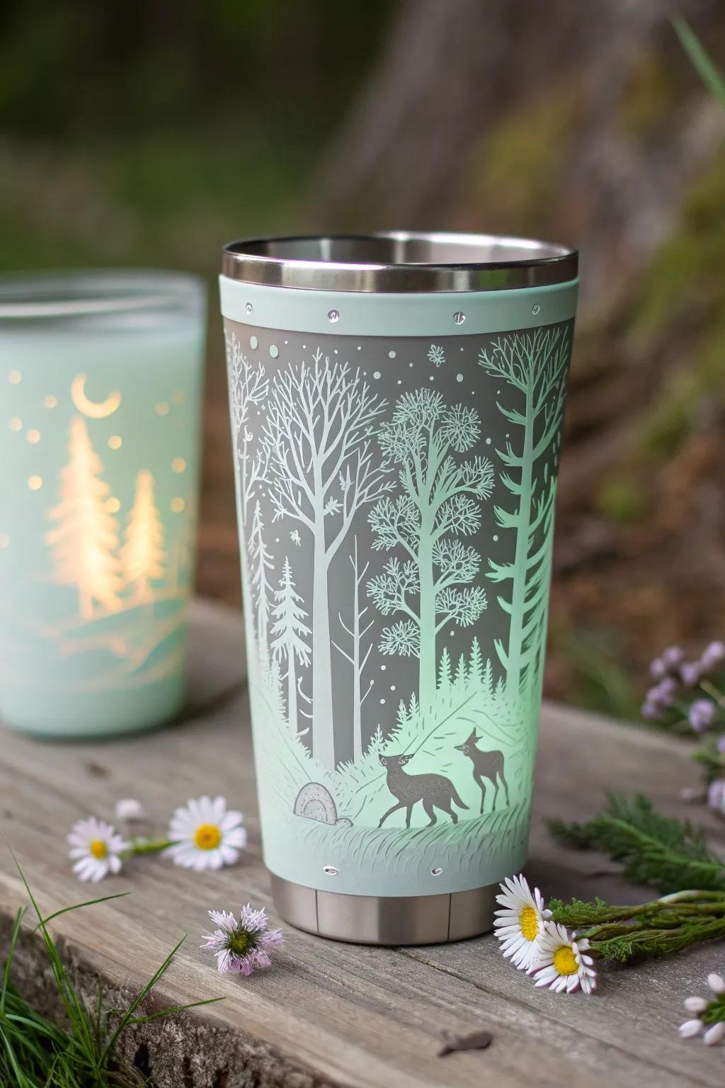 Unveil the magic of nature with a mystical forest that glows in the dark.