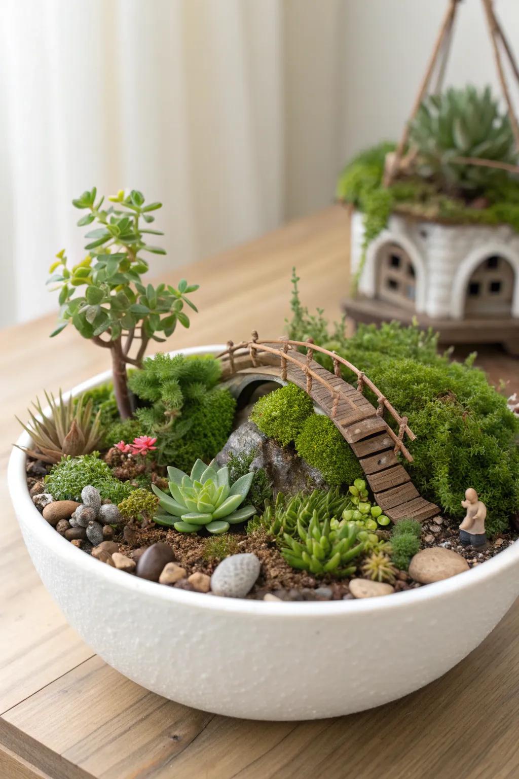 Bring a touch of magic into your home with a handcrafted miniature garden. 🌿✨ #FairyGarden #ScandiBoho