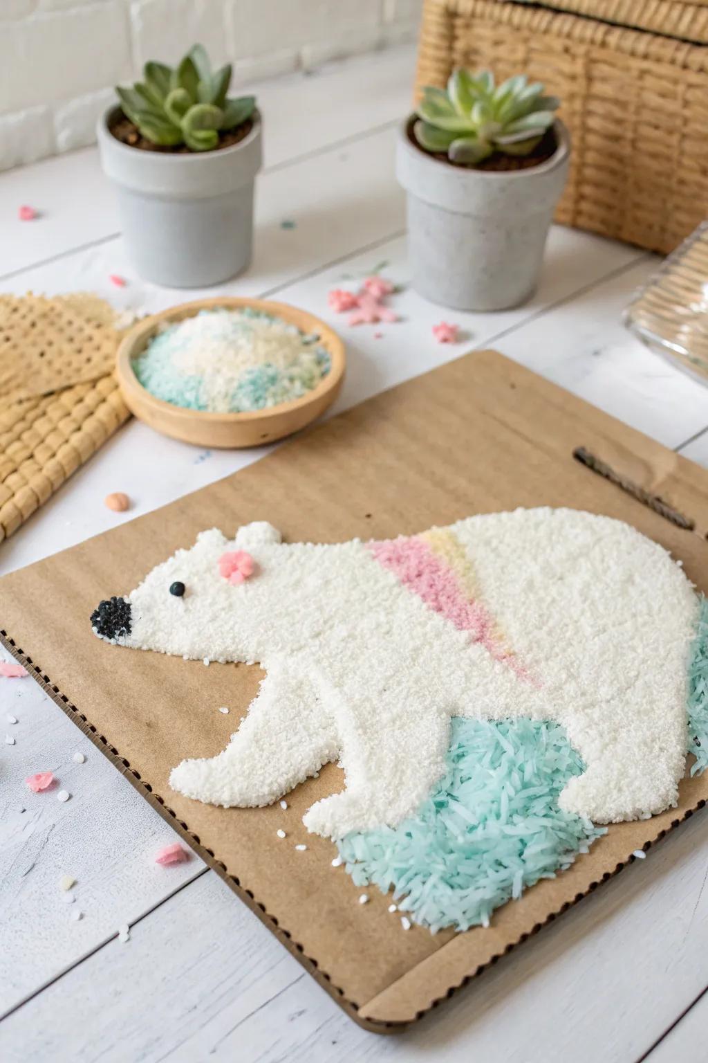 Explore the joy of tactile creativity with this charming Rice Texture Bear craft, perfect for little hands and curious minds!