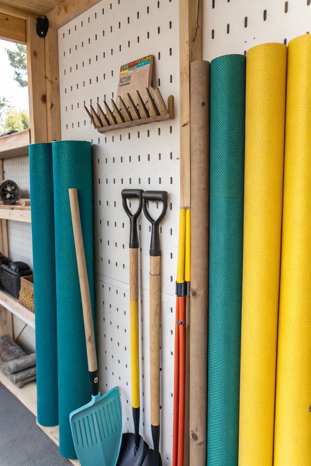 Effortlessly organize your garden tools with a stylish and vibrant twist!