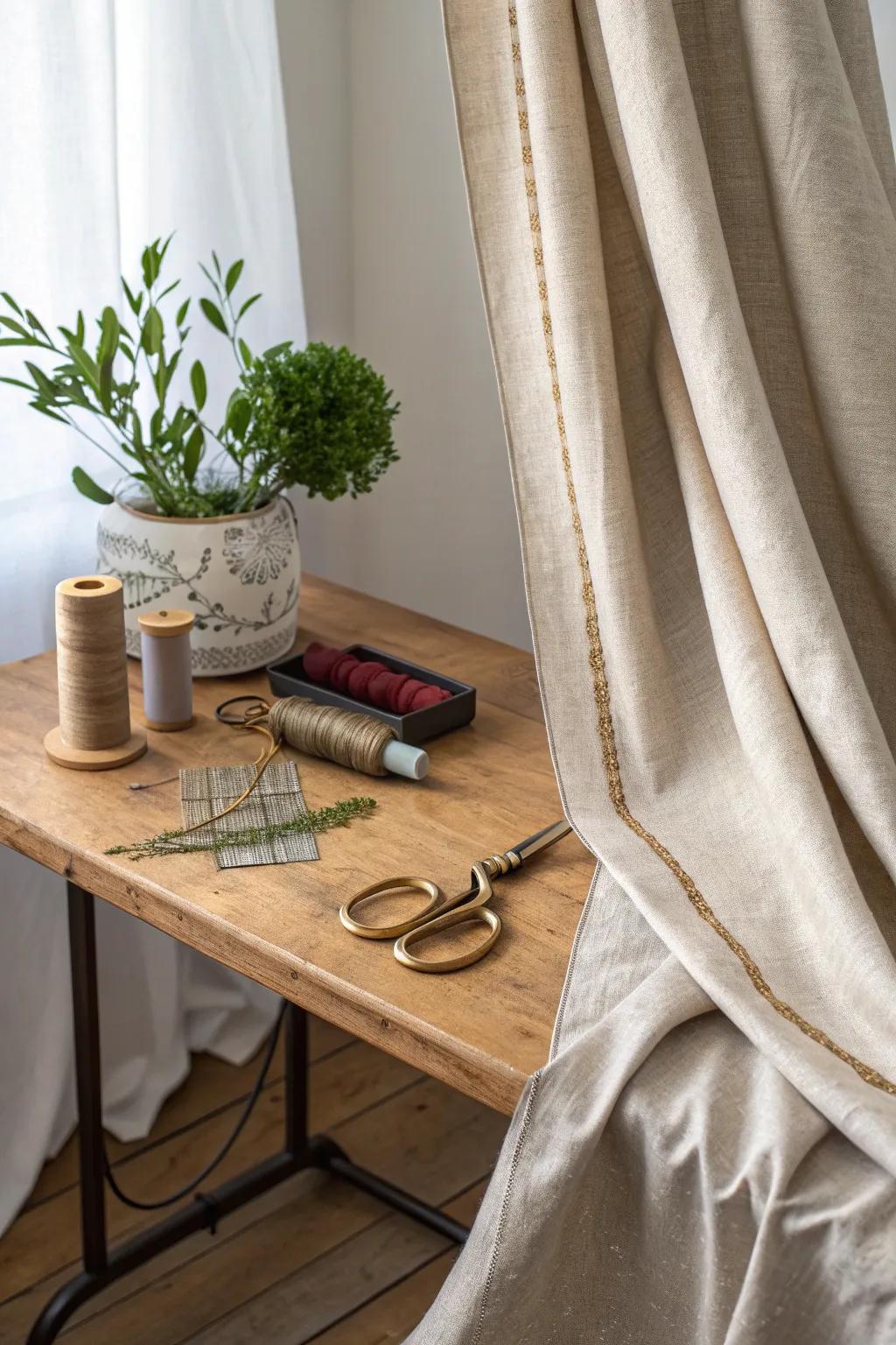 Transform your space with handmade elegance: Sew your own custom curtains!