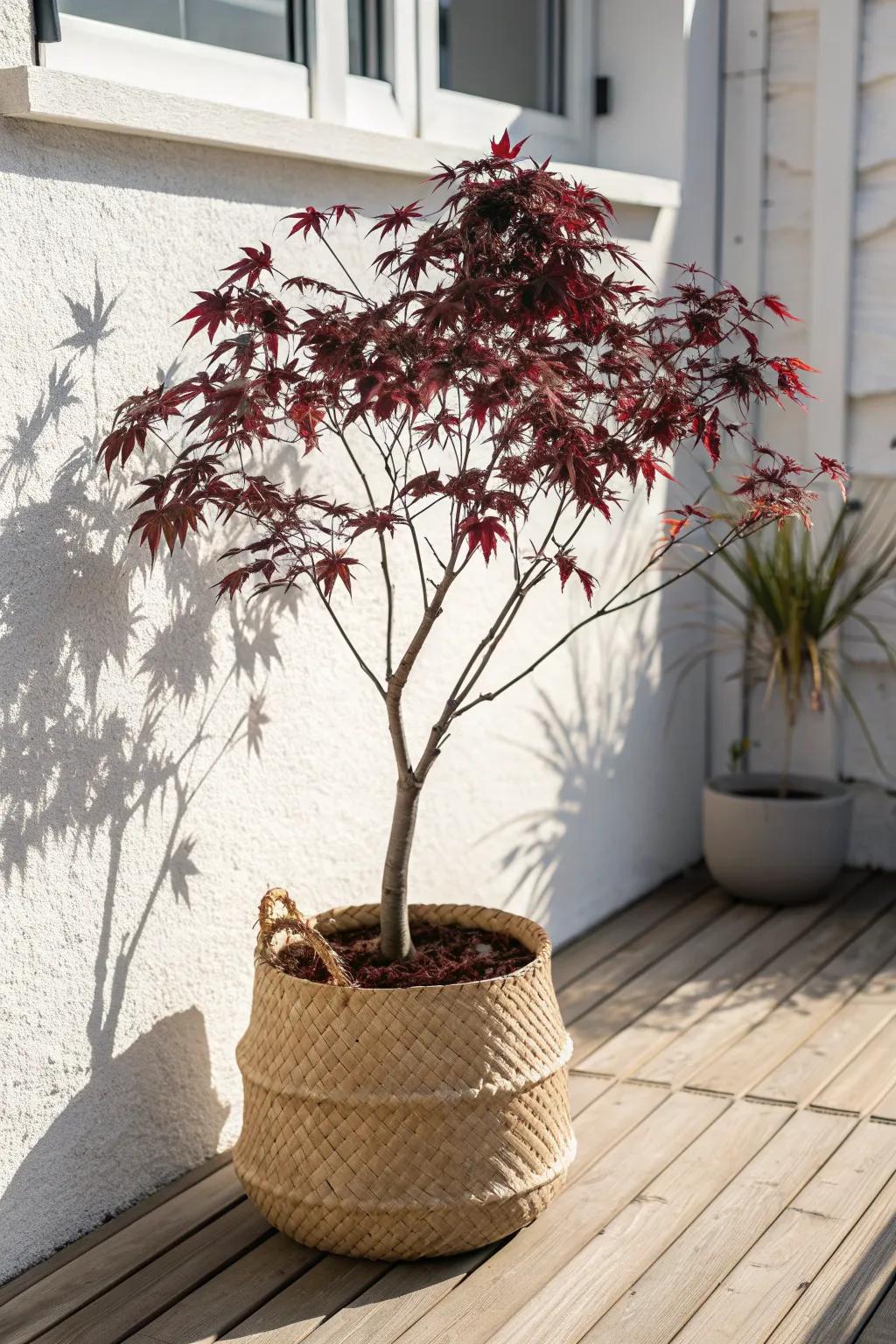 One sculptural accent tree adds height, shade, and a focal point—ideal for small spaces.