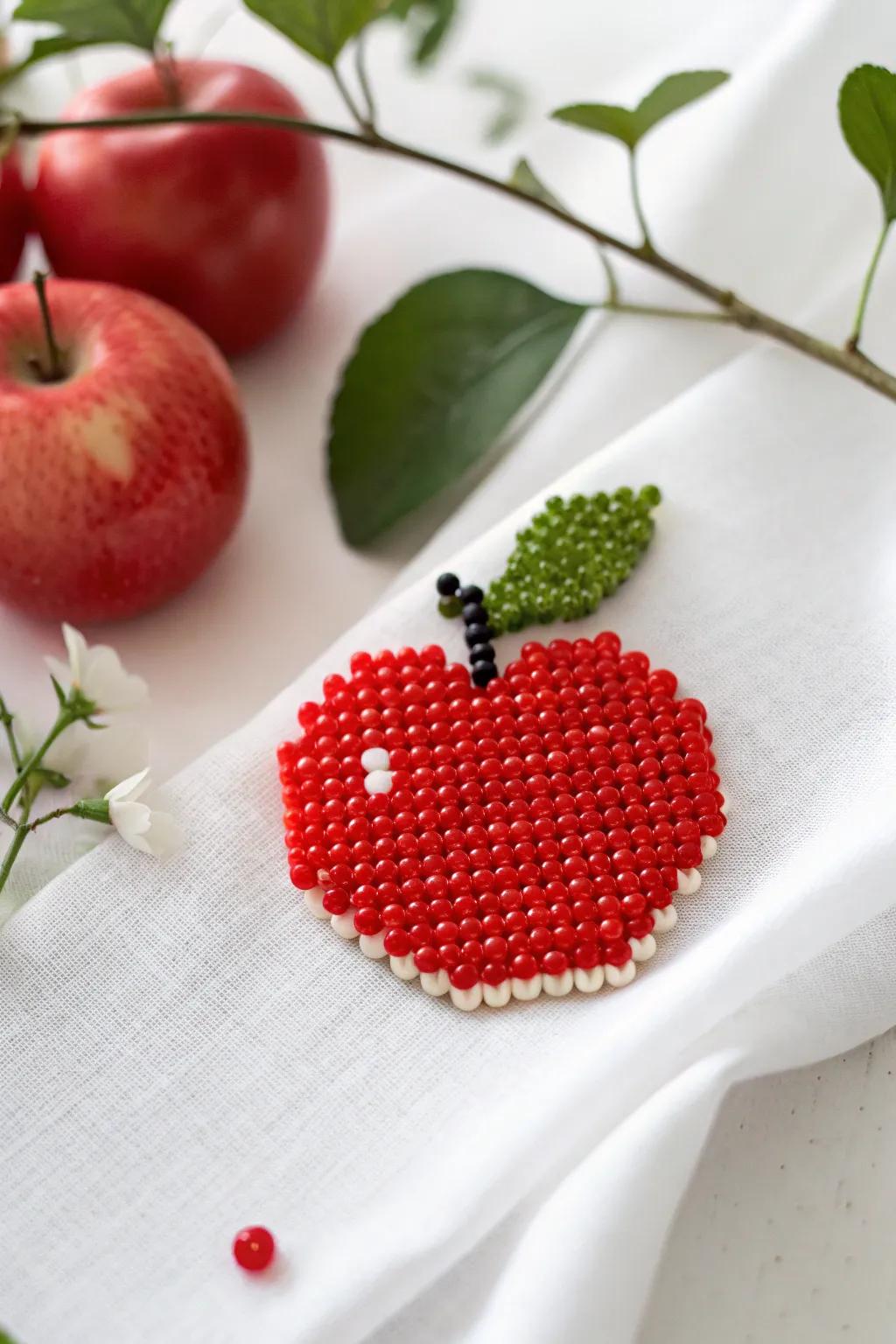 Charming apple magnet: A pop of color and functionality for your classroom.